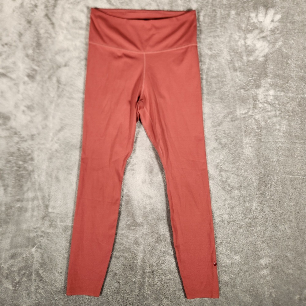 Nike Leggings Women‎ Small One High-Rise Tights Red Dri-FIT BQ9994-691 EUC